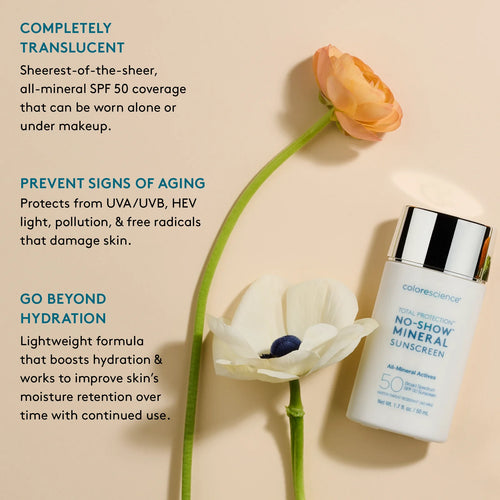 ColoreScience COMPLETELY SHEER, WHITE CAST-FREE SPF Total Protection® No-Show™ Mineral Sunscreen SPF 50